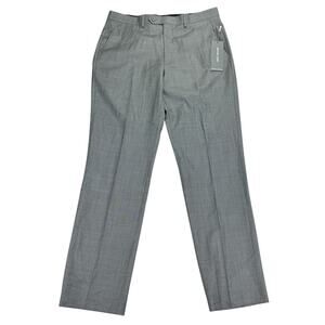 Michael Kors Mens MacArthur Modern Fit Airsoft Stretch Suit Pants Lt Gray 34x32